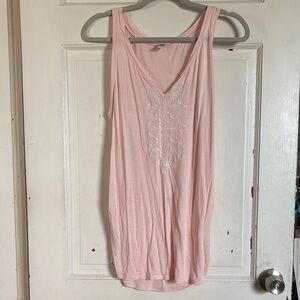 Pink Sleeveless V-Neck Maternity Tank Top